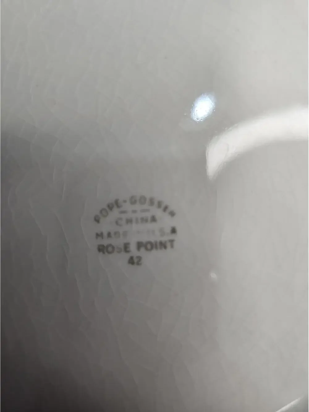 1940s Pope Gosser China Rose Point Oval Serving Platter 13